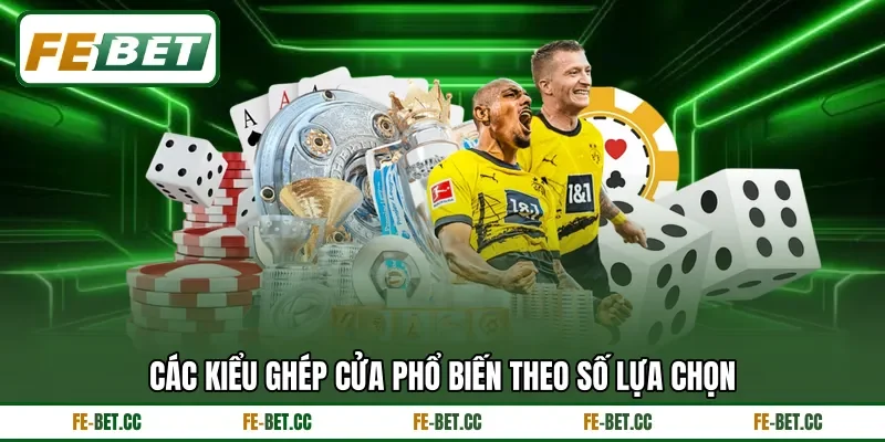Các kiểu ghép cửa phổ biến theo số lựa chọn Các kiểu ghép cửa phổ biến theo số lựa chọn