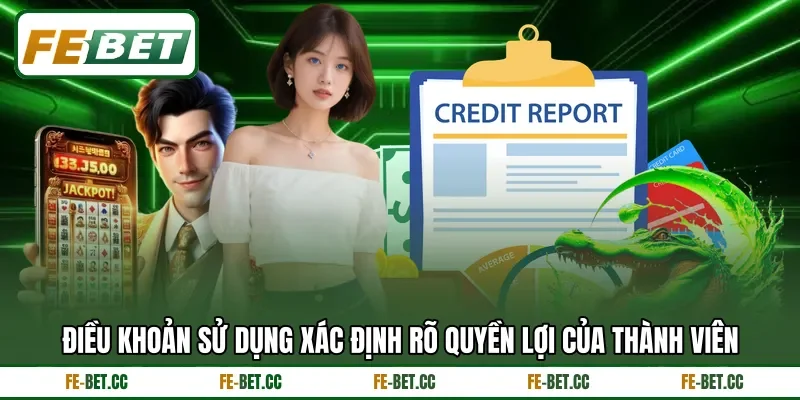 Điều khoản sử dụng xác định rõ quyền lợi của thành viên