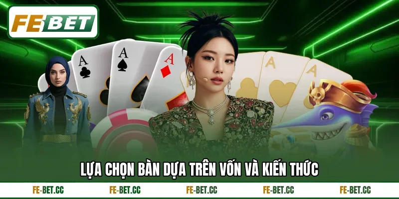Lựa chọn bàn dựa trên vốn và kiến thức