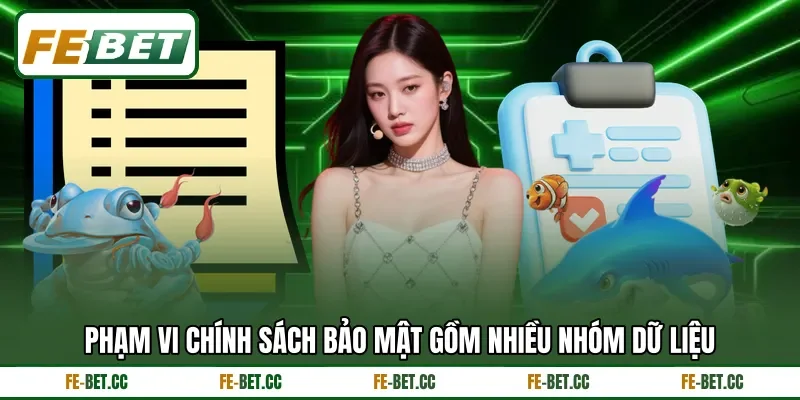 Phạm vi chính sách bảo mật gồm nhiều nhóm dữ liệu